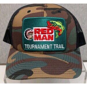 Redman Tobacco Bass Patch Trucker Hat Yupoong/YP Classic Snapback Camo